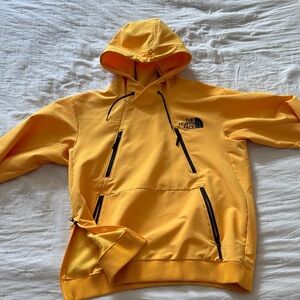The North Face Golden Yellow Hoodie with Black Accents